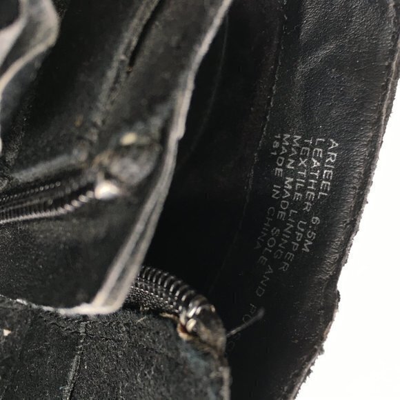 Steve Madden Arieel Ankle Boots 6.5M Black Leather Round Toe Block Heel Bootie - Picture 5 of 8